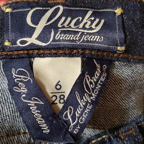 Lucky Brand Jeans Dark Wash Flared Reg Inseam 6 28 - Picture 7 of 10